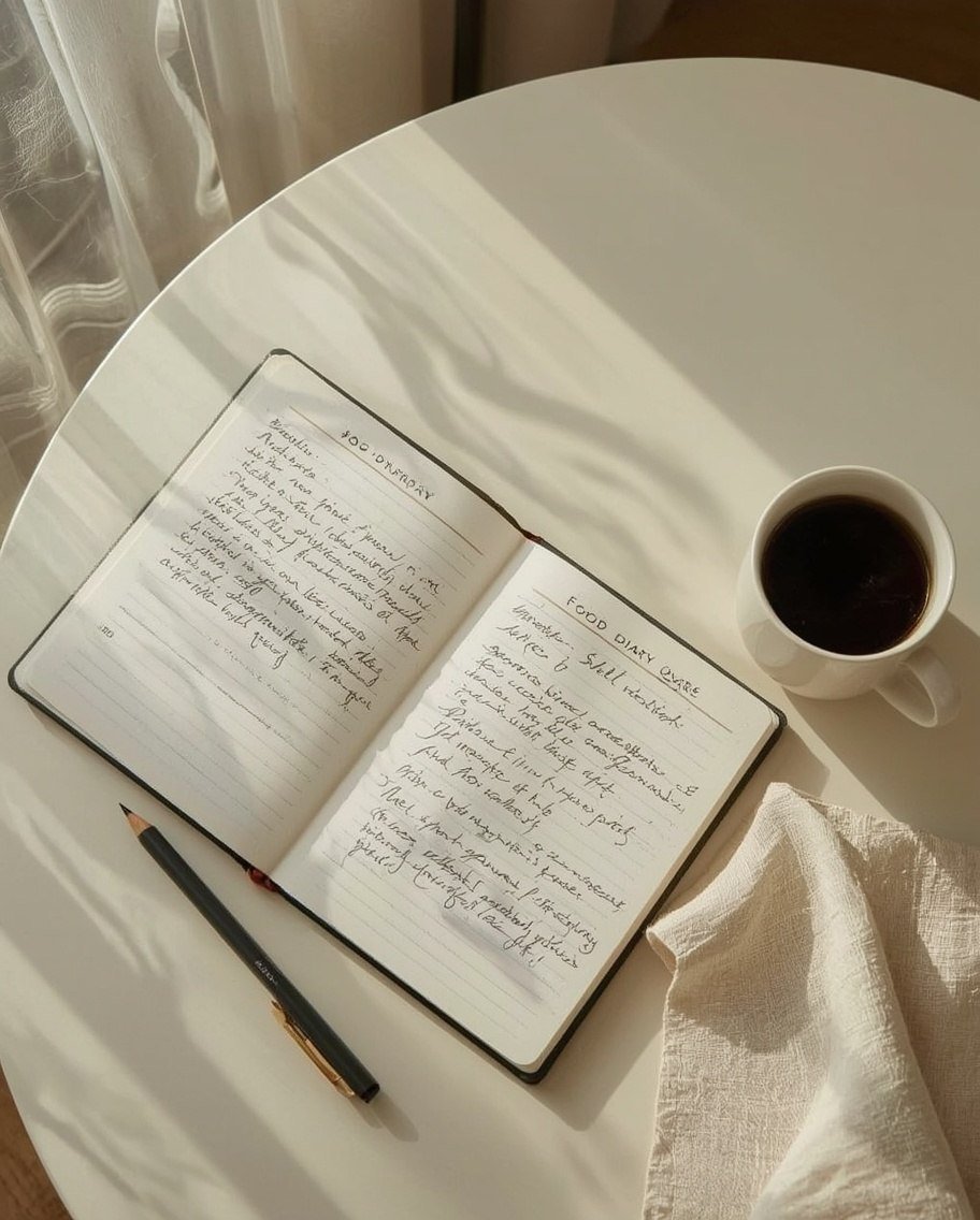 Cuaderno manuscrito con las notas de una consulta